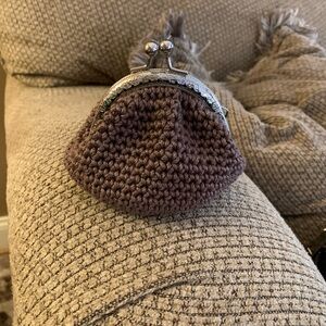 Handcrafted Brown Crochet Coin Purse